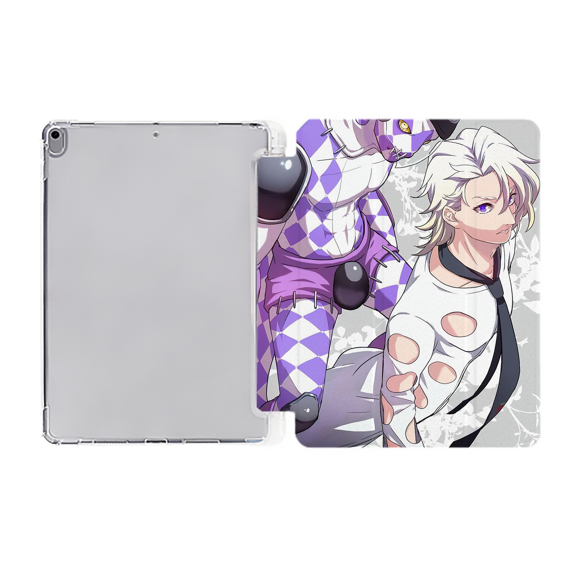 （画像用） ジョジョの奇妙な冒険 JoJo's Bizarre Adventure IPad ケース ペン収納付き 三つ折りスタンド PUレザー×シリコン 対応機種9.5/10.5/10.9インチ